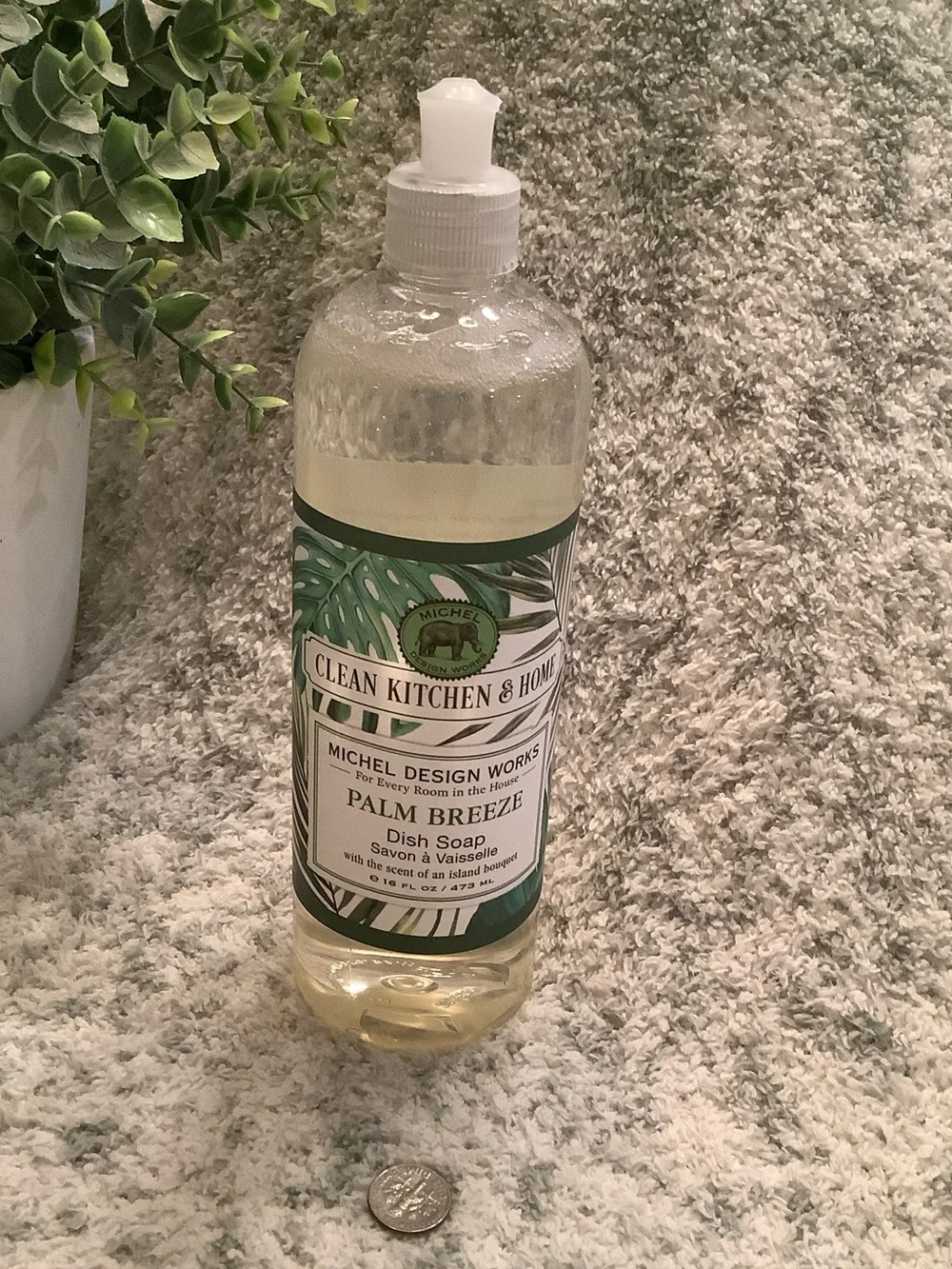 Michel Design Works Palm Breeze Scented dish Soap NWT 16oz
